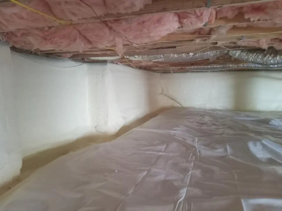 Crawl space encapsulation with closed-cell spray foam for Spray Foam Roofing in East Lake-Orient Park